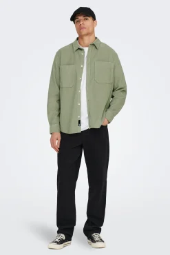 Only & Sons Sobrecamisa Verde Clearance