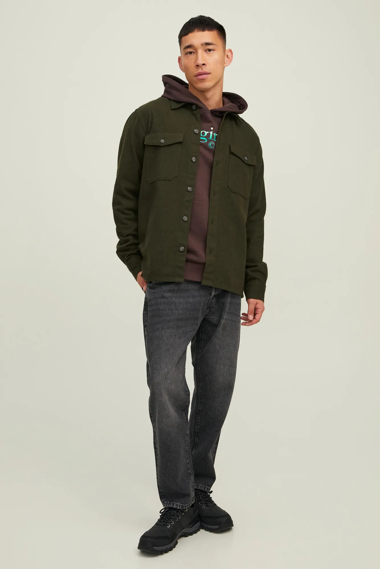 Jack & Jones Sobrecamisa Bolsillos Verde Clearance