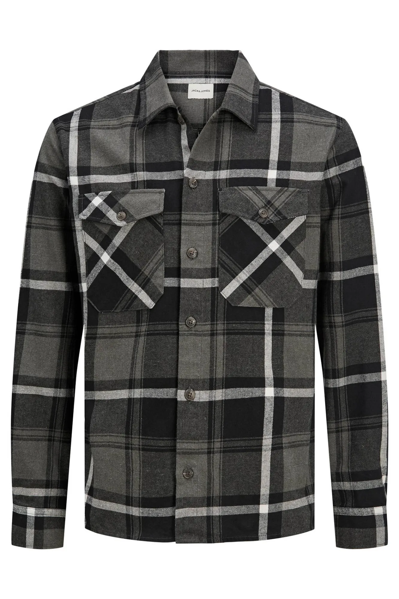 Jack & Jones Sobrecamisa Bolsillos Gris Medio
