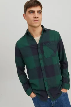 Jack & Jones Sobrecamisa Cuadros Verde Discount