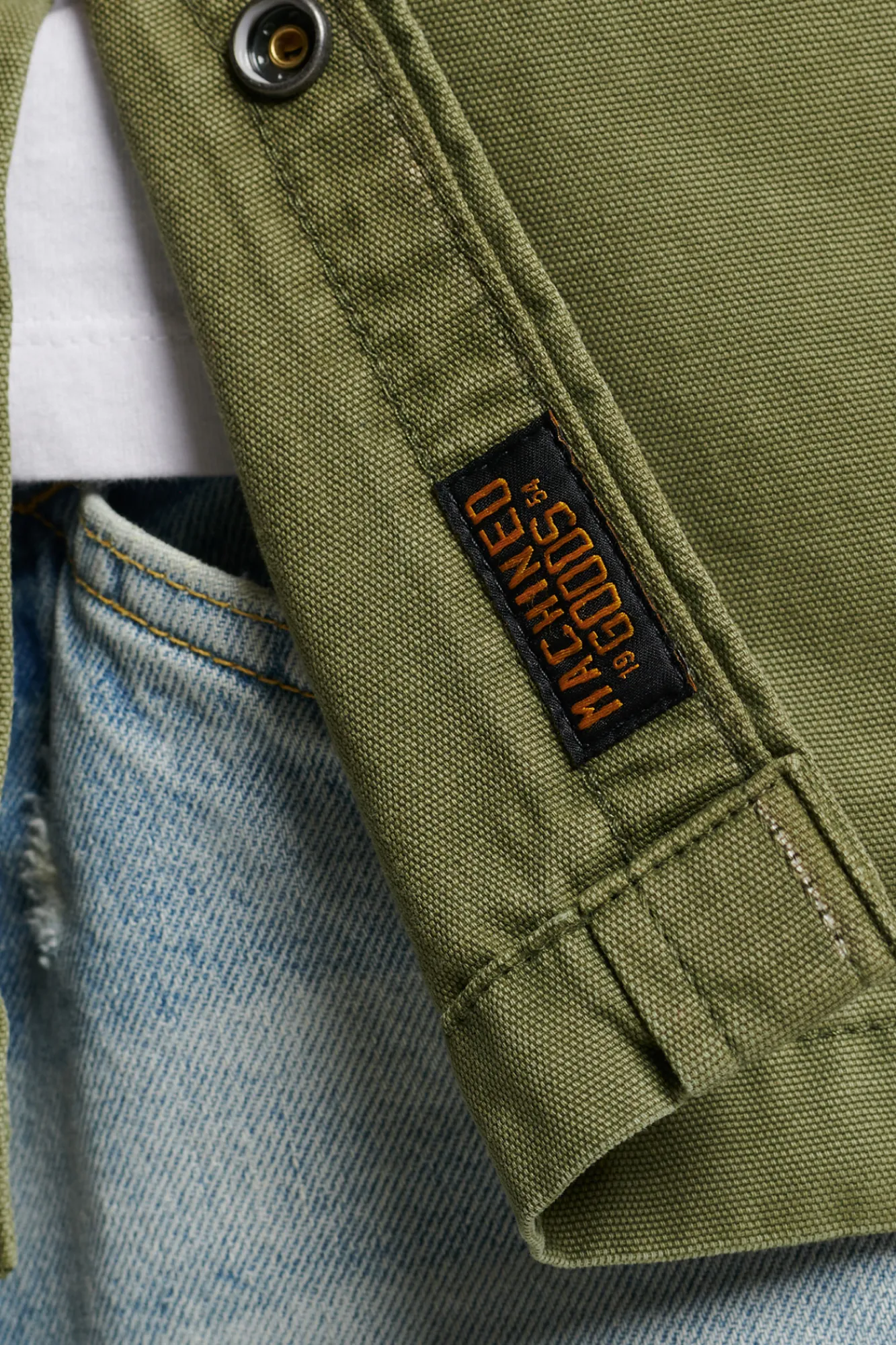 Superdry Sobrecamisa De Lona Kaki Oscuro