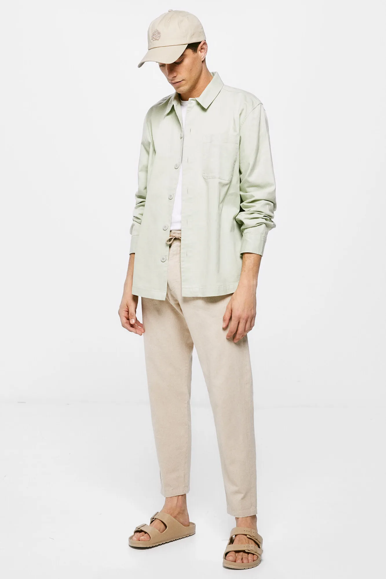 * Sobrecamisa Lino Verde Clearance