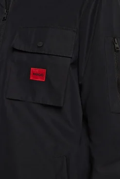 HUGO Sobrecamisa Lona Negro Hot