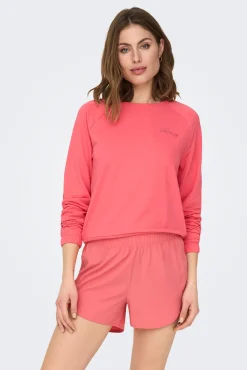 Only Play Sudadera 100% Algodon Fucsia Best