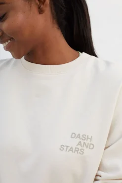 Dash and Stars Sudadera 100% Algodon Blanca Beige Online
