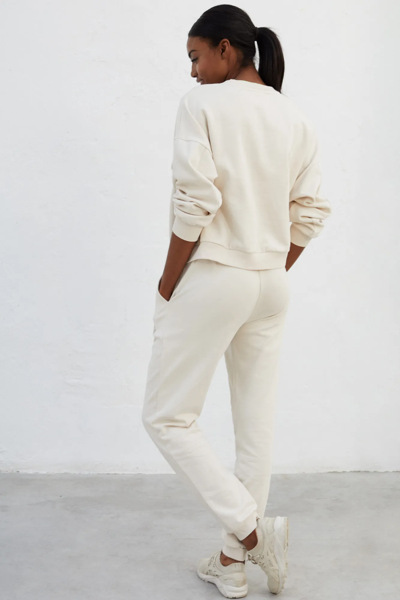 Dash and Stars Sudadera 100% Algodon Blanca Beige Online