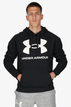Under Armour Sudadera Con Capucha Rival Logo Estampado Negro Clearance