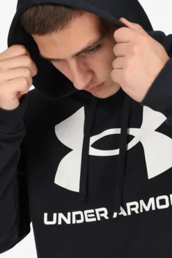 Under Armour Sudadera Con Capucha Rival Logo Estampado Negro Clearance