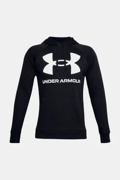 Under Armour Sudadera Con Capucha Rival Logo Estampado Negro Clearance