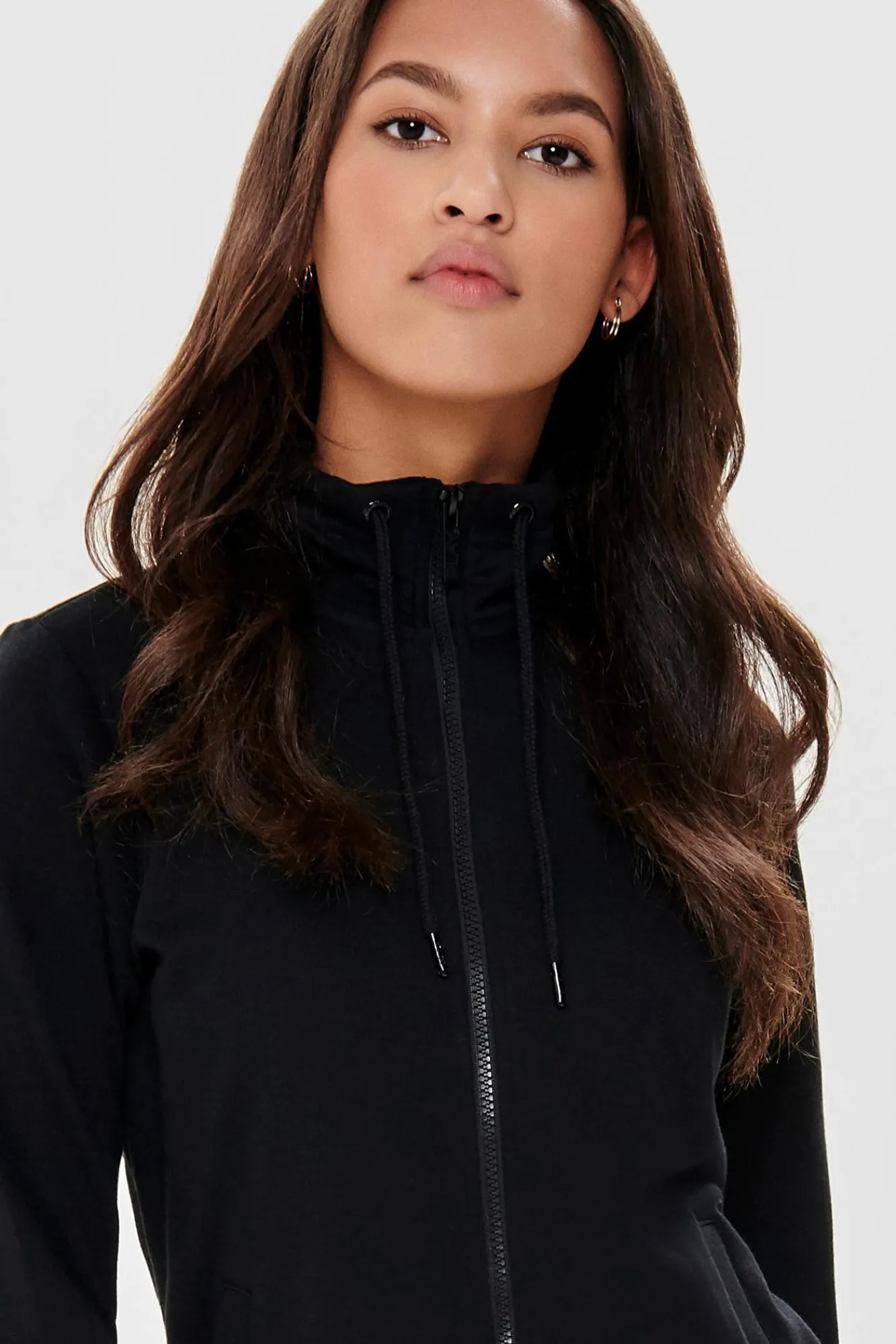 Only Play Sudadera Con Cremallera Cuello Alto Negro Online