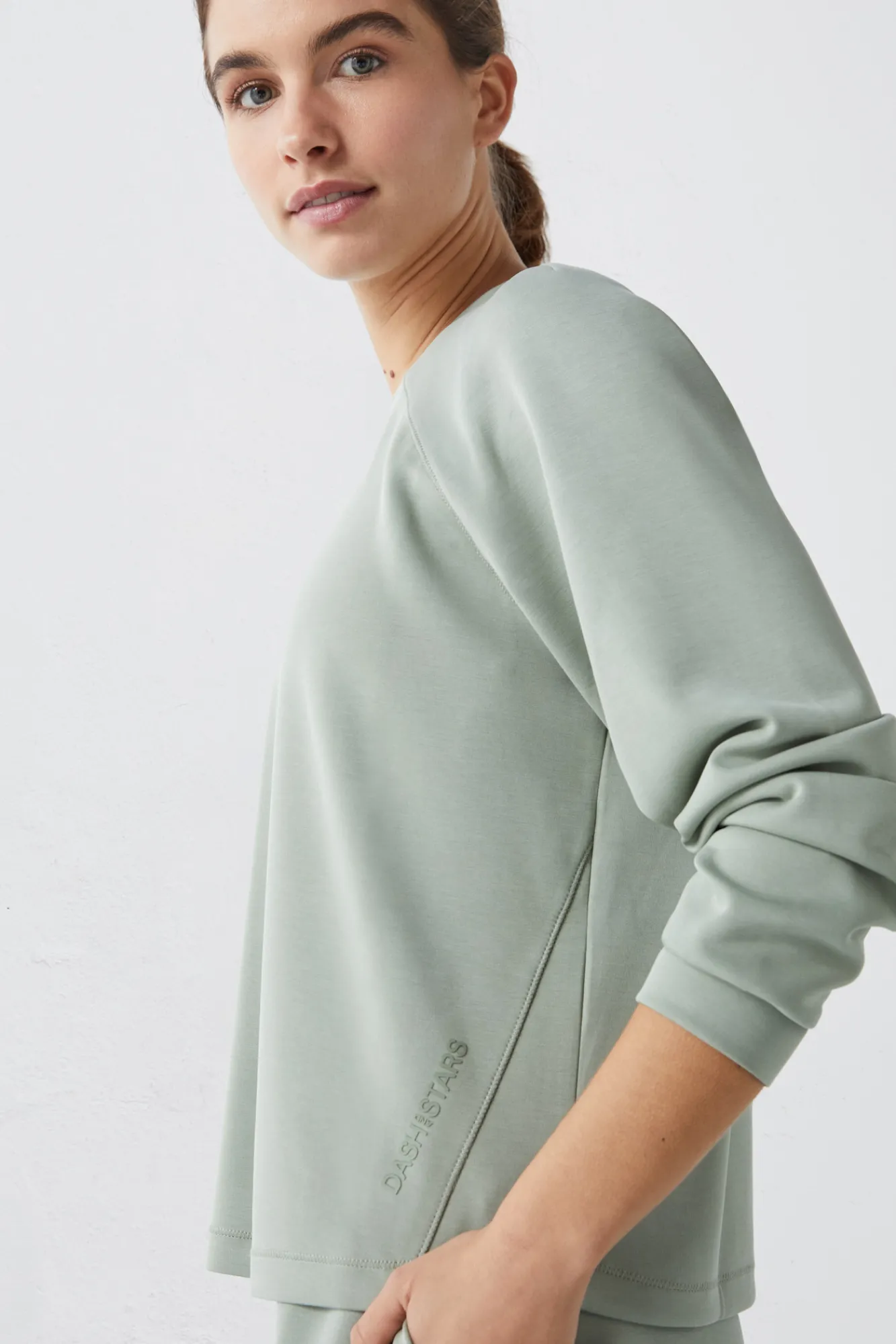 Dash and Stars Sudadera Felpa Soft Verde Beige Sale