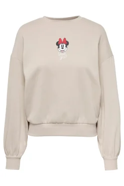 Only Sudadera Mickey Mouse Beige Medio Sale