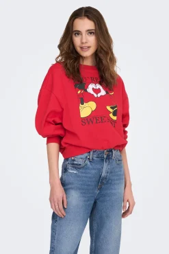 Only Sudadera Mickey Mouse Rojo Best