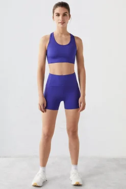 Dash and Stars Sujetador Deportivo Azul Violeta 4D Stretch Rosa New