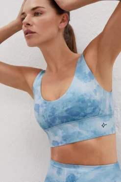 Dash and Stars Sujetador Deportivo Azul 4D Stretch Estampado Best
