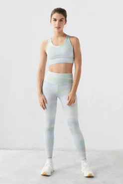Dash and Stars Sujetador Deportivo Azul 4D Stretch Estampado New