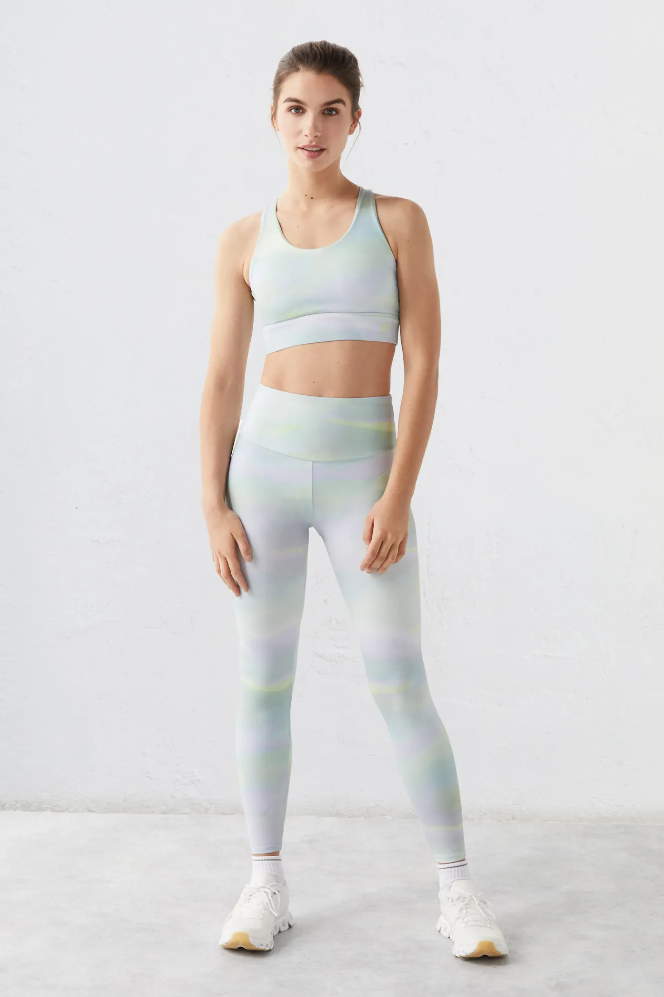 Dash and Stars Sujetador Deportivo Azul 4D Stretch Estampado New