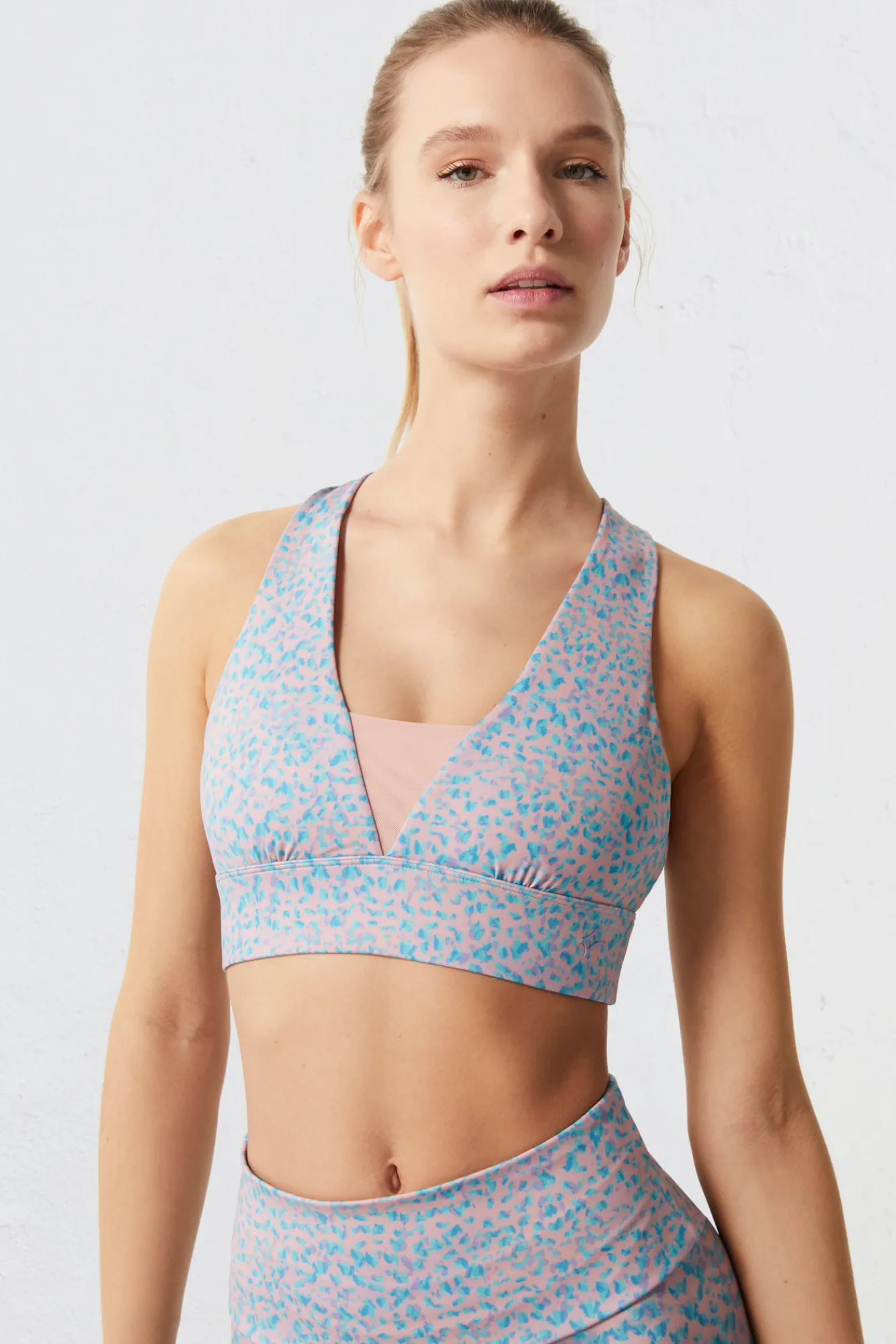 Dash and Stars Sujetador Deportivo Estampado 4D Stretch Rosa Outlet