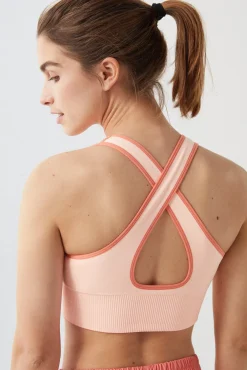 Dash and Stars Sujetador Deportivo Reversible Naranja Rojo Hot