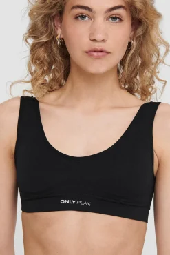 Only Play Sujetador Deportivo Sin Costuras Negro Clearance