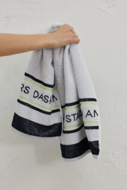 Dash and Stars Toalla Blanca Rizo Ligera Beige Hot