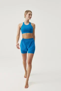 Born Living Yoga Top Bikila Gloss Blue Azul Best