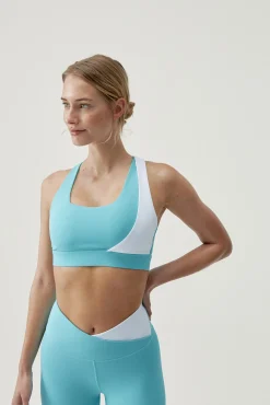 Born Living Yoga Top Cleo Provence/White Turquesa New