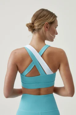 Born Living Yoga Top Cleo Provence/White Turquesa New