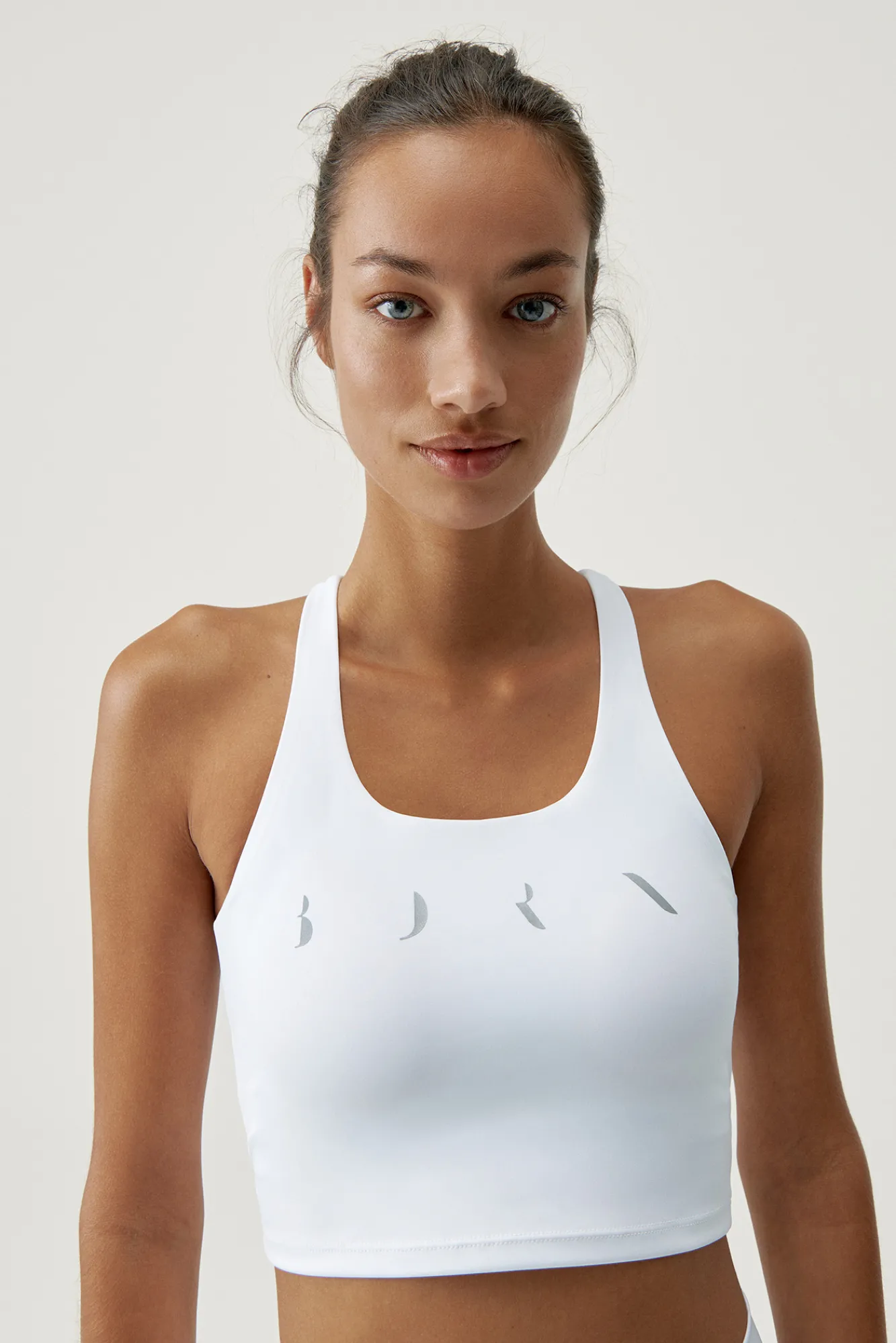 Born Living Yoga Top Daira White/Black Negro Clearance