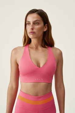 Born Living Yoga Top Iris Forever Power Pink/Tangerine Rosa Sale