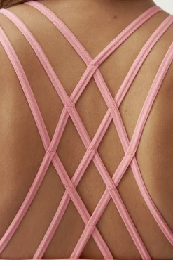Born Living Yoga Top Selene Pink Peach Rosa