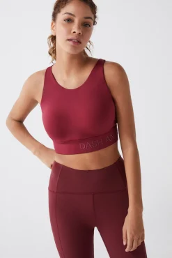 Dash and Stars Top Sujetador Deportivo Rojo 4D Stretch Burdeos Outlet