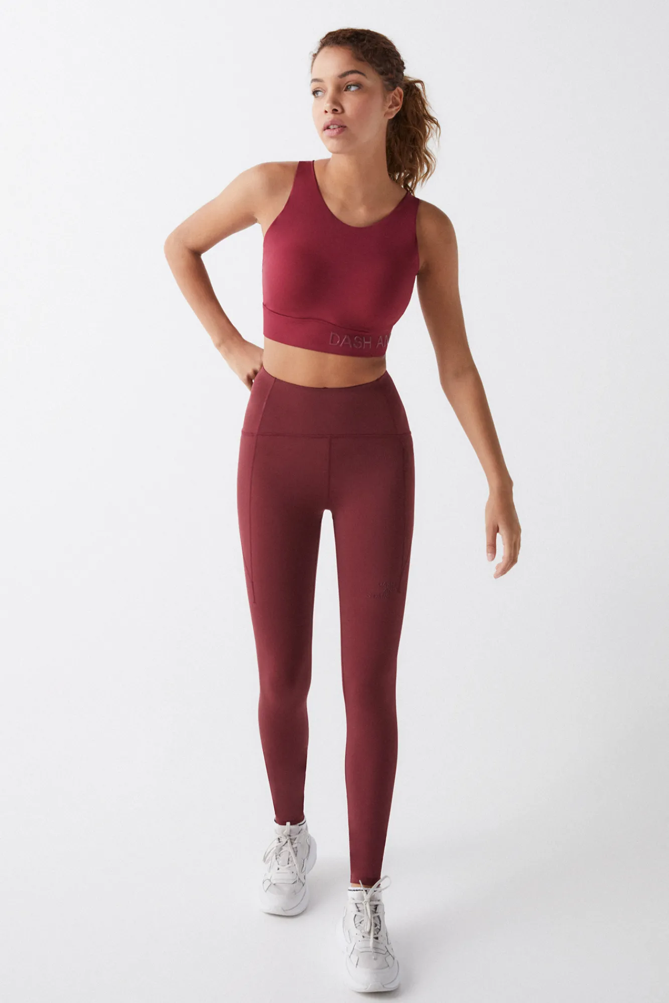 Dash and Stars Top Sujetador Deportivo Rojo 4D Stretch Burdeos Outlet