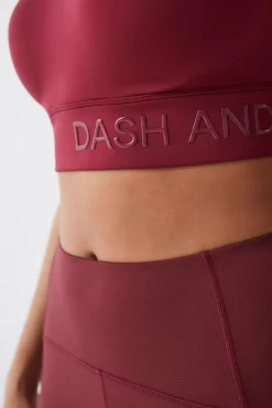 Dash and Stars Top Sujetador Deportivo Rojo 4D Stretch Burdeos Outlet