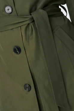 Only Trench Cinturon Verde