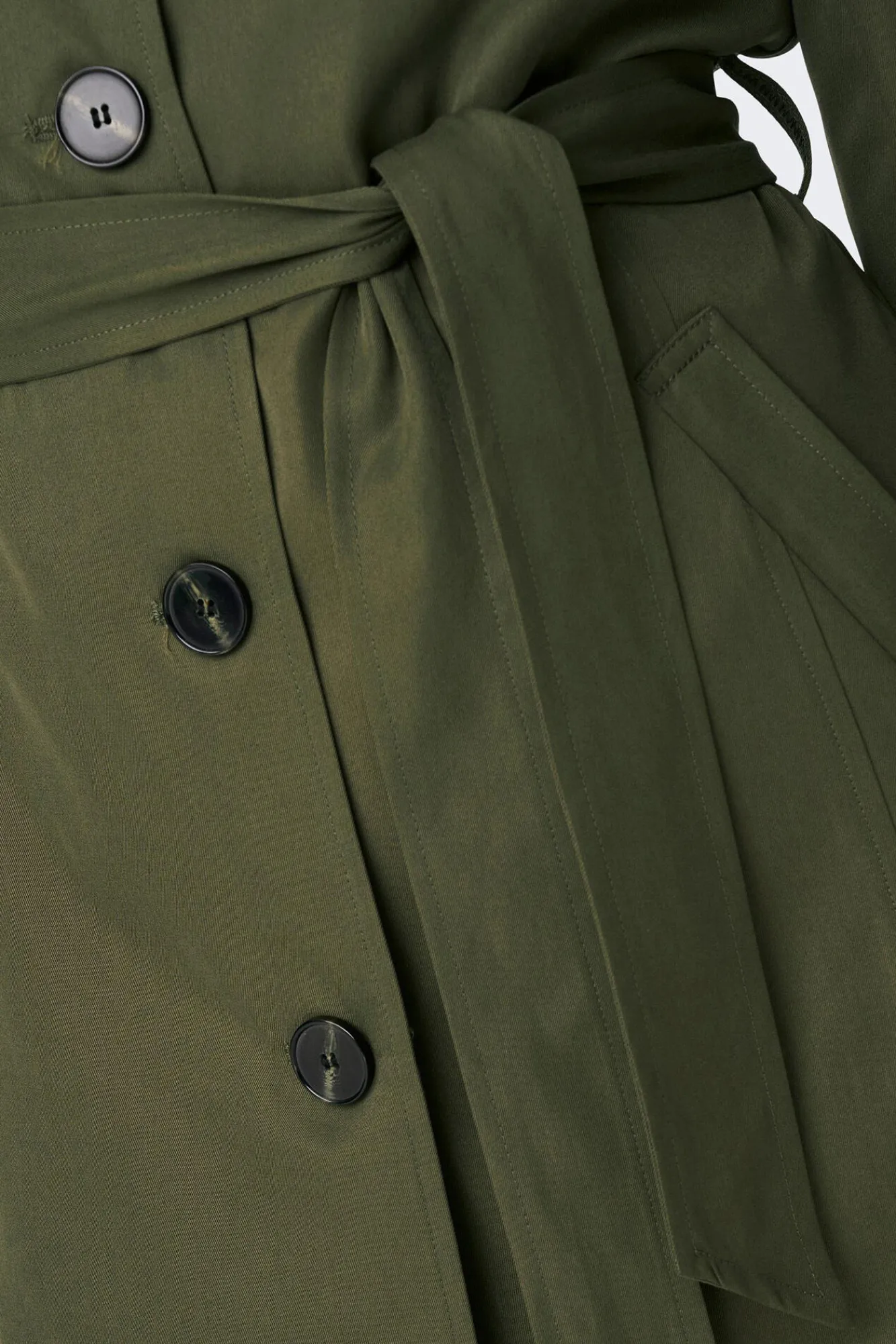 Only Trench Cinturon Verde