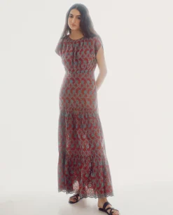 Slowlove Vestido Bordados Perforados Multicolor Best