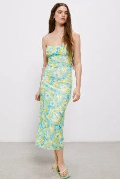 High Spirits Vestido Bouquet Azul Clearance