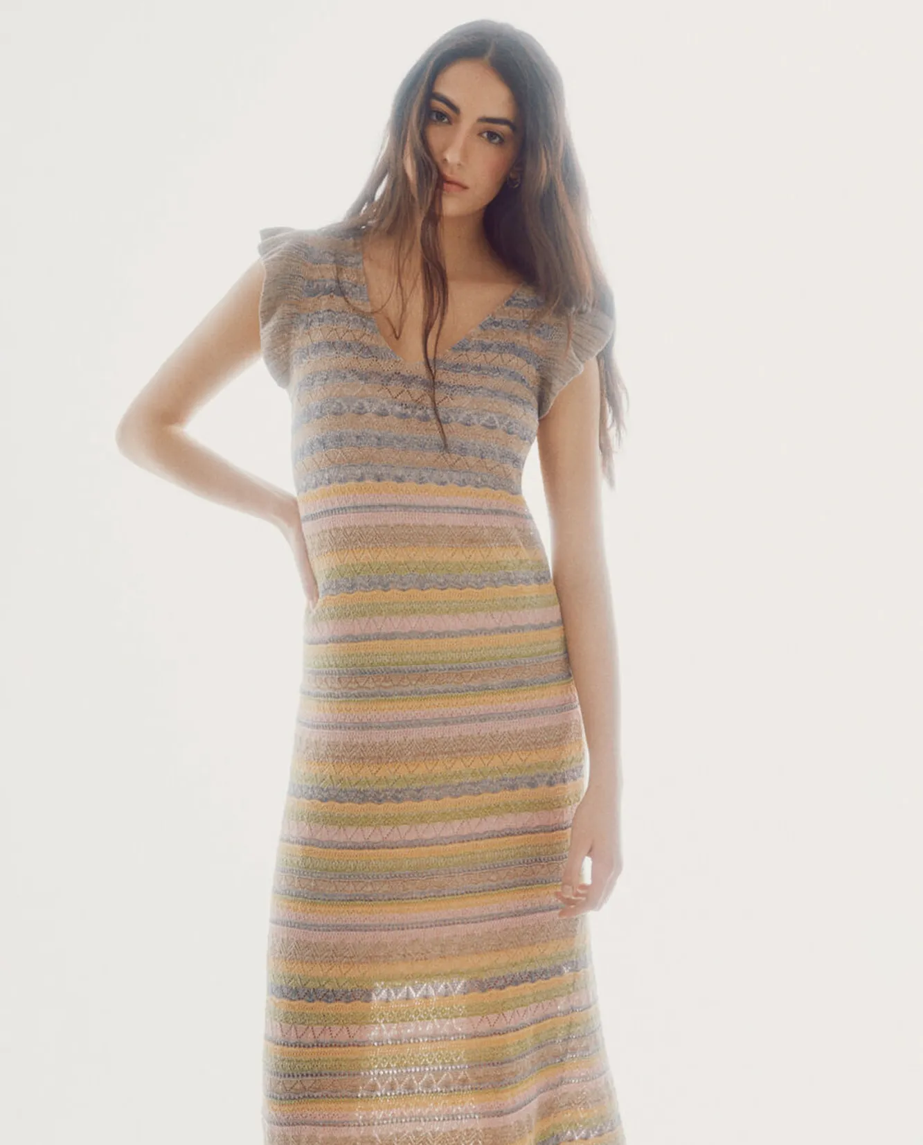 Slowlove Vestido Calado Multicolor