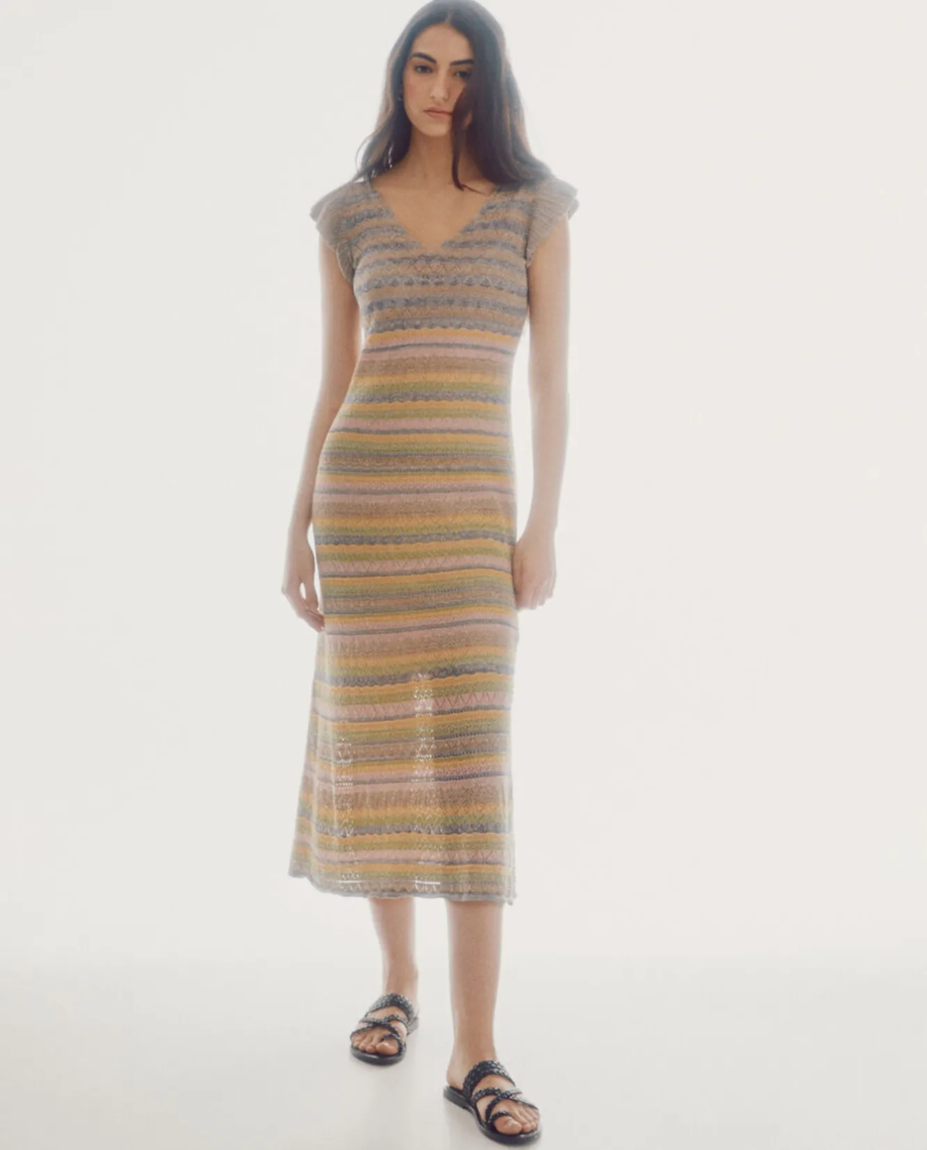 Slowlove Vestido Calado Multicolor