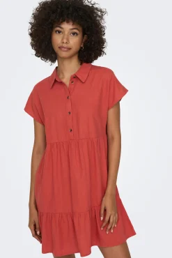 JDY Vestido Camisero Corto Rojo Discount