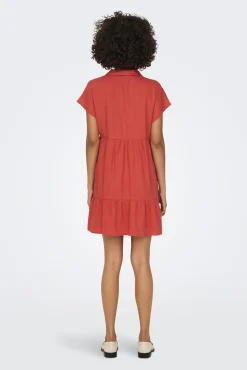 JDY Vestido Camisero Corto Rojo Discount