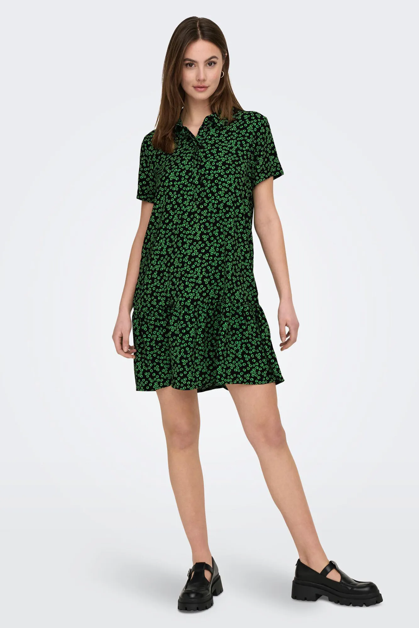 JDY Vestido Camisero Corto Negro Sale