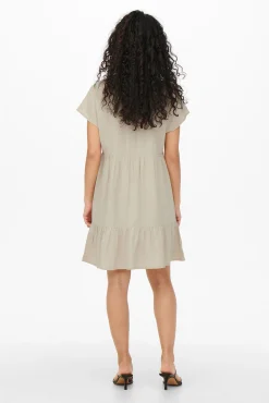 JDY Vestido Camisero Corto Gris Medio Online