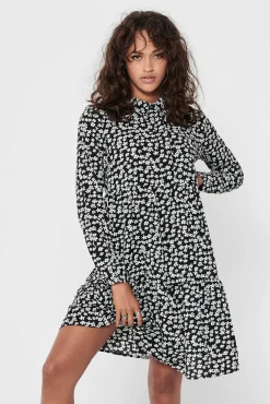 JDY Vestido Camisero Estampado Floral Negro Best