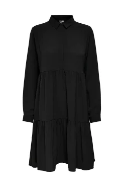 JDY Vestido Camisero Midi Negro Clearance
