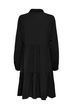 JDY Vestido Camisero Midi Negro Clearance
