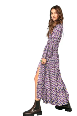 Only Vestido Camisero Midi Morado Best