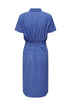 JDY Vestido Camisero Midi Azul Medio Discount