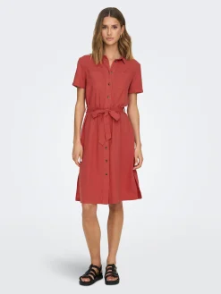 JDY Vestido Camisero Midi Rojo New